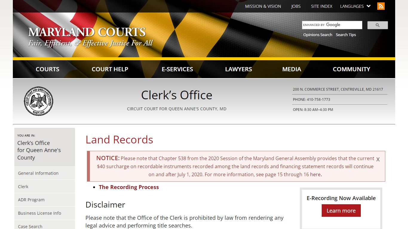 Land Records | Maryland Courts